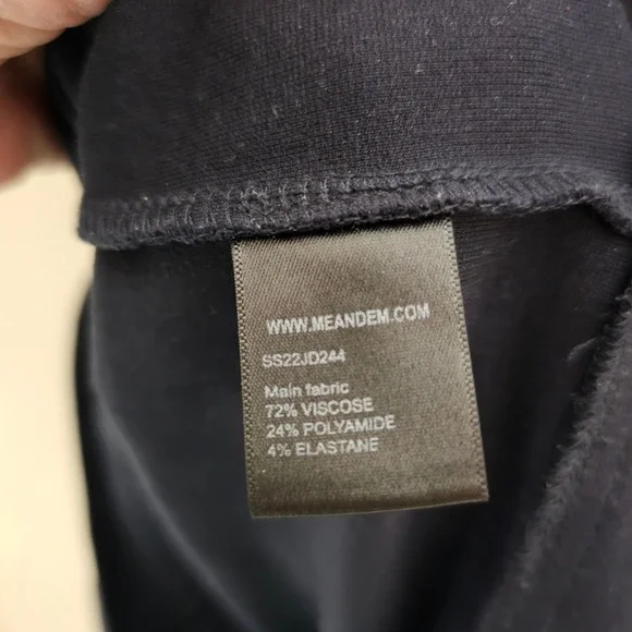 ME+EM Tailored Navy Blue V-Neck Sleeveless Shift Dress Pockets Minimalist US 6 - Picture 8 of 12